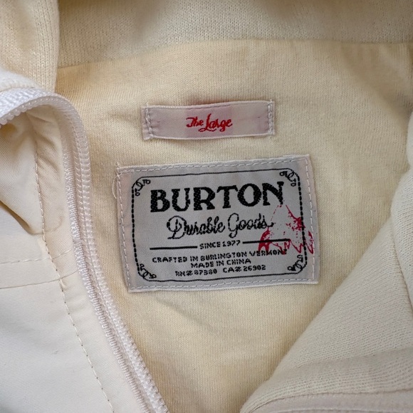 Burton Cream Hooded Vest Size L - Picture 5 of 5